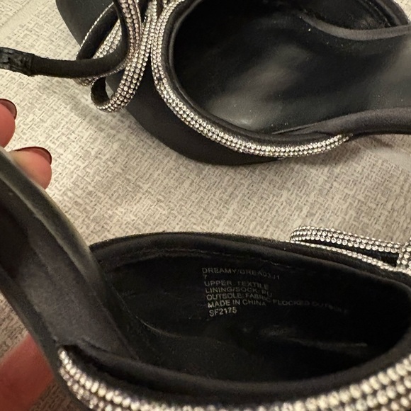 Madden Girl Black Strappy Bow Heels - Picture 5 of 5